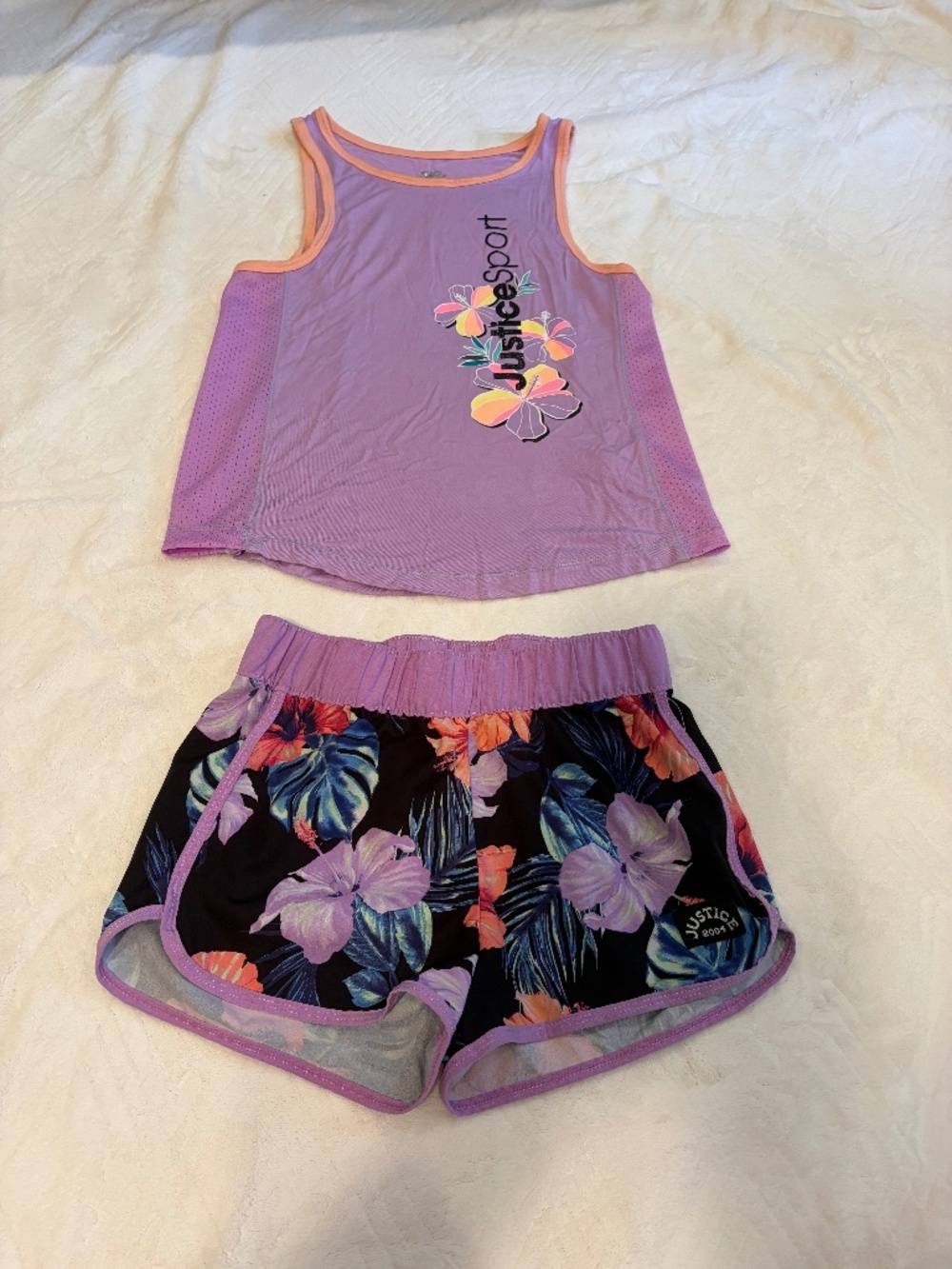 Justice Tank top and shorts set Size: M (10) top S/P (7/8) bottom